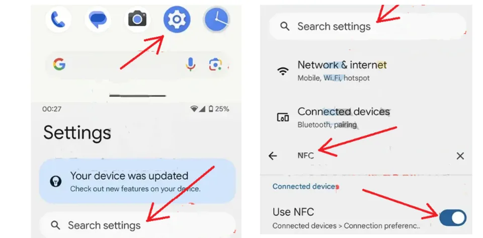 خطوات تفعيل NFC في إعدادات الأندرويد لاستعمال تطبيق الهوية الرقمية